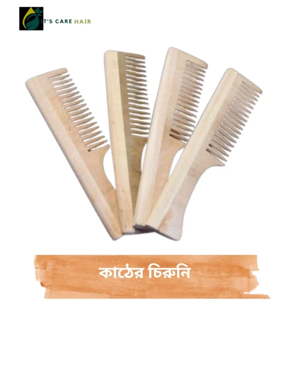 "Natural wooden comb for hair care" "Wooden comb increases blood circulation in the scalp" "Wooden comb for beautiful and healthy hair" "Wooden comb helps reduce hair fall" "Wooden comb made from natural materials" "Wooden comb to evenly distribute natural oils" "Durable wooden comb for strong and protected hair" "Wooden comb to prevent dandruff and hair damage"